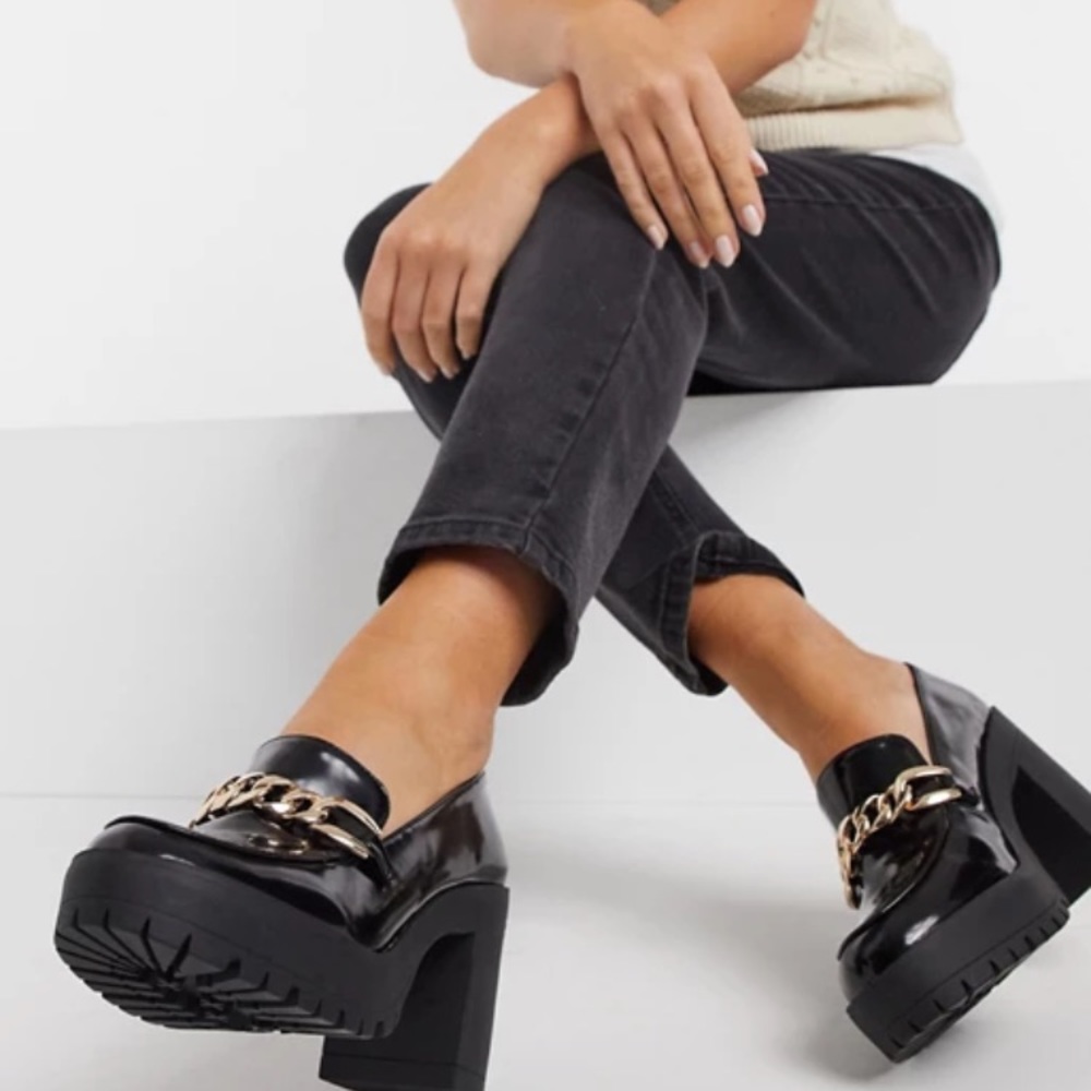 Asos loafer platforms size 9